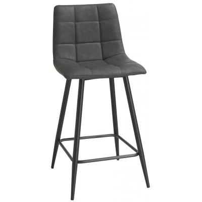 Rhapsody Bar Stool - Grey Faux Leather